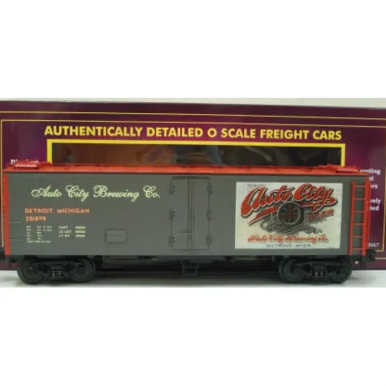 MTH 20-94195 O Gauge Auto City Beer 40' Steel-Sided Reefer Car #201899 - Model Train Junction: Quality Parts and Art Supplies