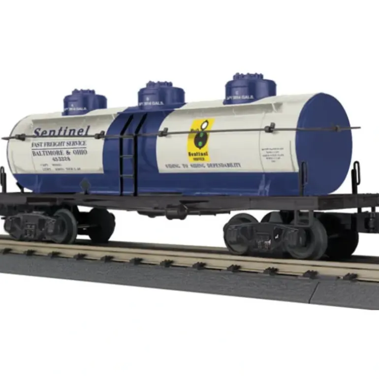 MTH 30-73328 O Gauge B&O Sentinel 3-Dome Tank Car - Model Train Junction: Quality Parts and Art Supplies