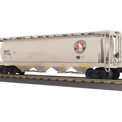MTH 30-75490 O Gauge BNSF Cylindrical 4-Bay Hopper Car #477432 LN/Box - Model Train Junction: Quality Parts and Art Supplies