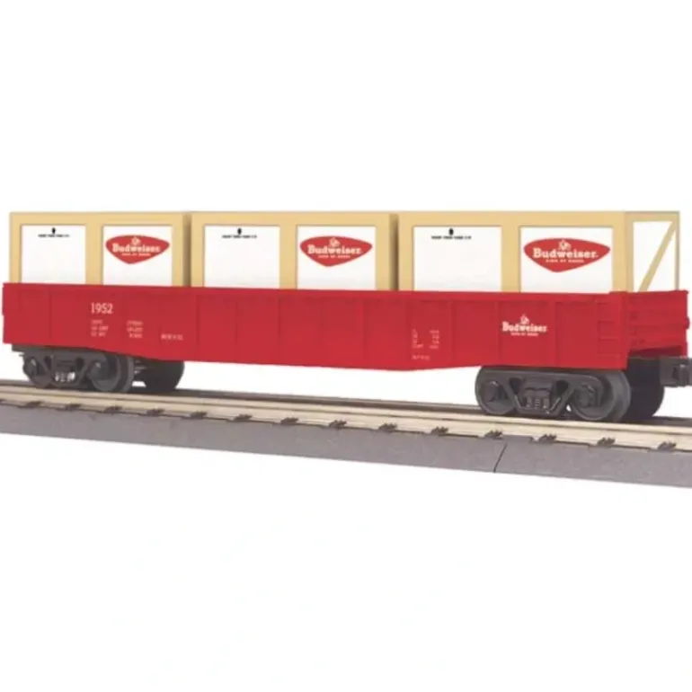 MTH 30-72049 O Gauge Budweiser Gondola Car w/Crates - Model Train Junction: Quality Parts and Art Supplies