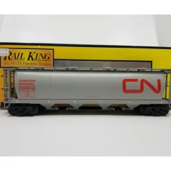 MTH 30-75363 O Gauge Canadian National 4-Bay Cylindrical Hopper Car #370708 - Model Train Junction: Quality Parts and Art Supplies