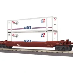 MTH 30-76412 O Gauge Canadian National Husky Stack Car w/Containers - Model Train Junction: Quality Parts and Art Supplies