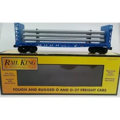 MTH 30-76316 O Gauge Conrail Flat Car with Bulkheads & Pipe Load - Model Train Junction: Quality Parts and Art Supplies