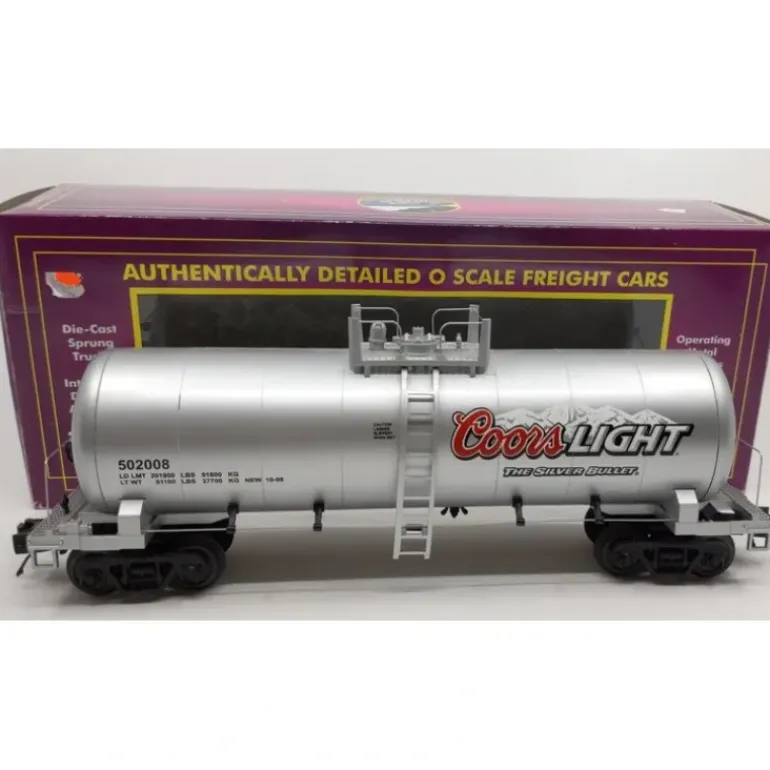 MTH 20-96177 O Gauge Coors Light Tank Car #502008 - Model Train Junction: Quality Parts and Art Supplies