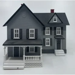 MTH 30-90054 O Gauge Farm House #6 - Gray w/Dark Gray Shutters - Model Train Junction: Quality Parts and Art Supplies