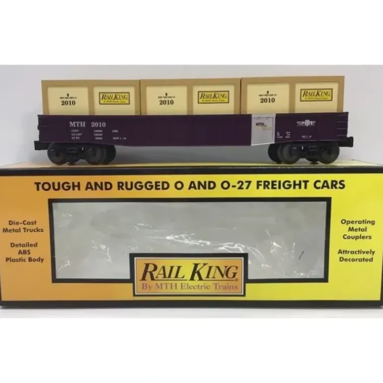 MTH 30-72048 O Gauge MTH Railroad Club Gondola Car w/Crates - Model Train Junction: Quality Parts and Art Supplies