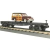 MTH 33-7614 O Gauge New York Central Flat Car w/48 Ford Woody PicKUp - Model Train Junction: Quality Parts and Art Supplies