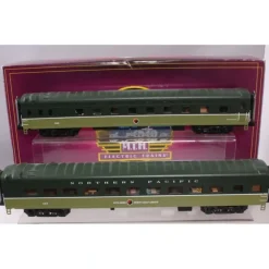MTH 20-66238 O Gauge Northern Pacific 70' treamlined Sleeper/ Diner Set (2 Cars) LN/Box - Model Train Junction: Quality Parts and Art Supplies