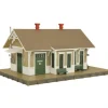 MTH 30-90302 O Gauge Tan/Green Country Passenger Depot - Model Train Junction: Quality Parts and Art Supplies