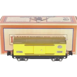 MTH 11-70045 O Gauge Tinplate #2814 Yellow & Brown Boxcar w/Nickel - Model Train Junction: Quality Parts and Art Supplies