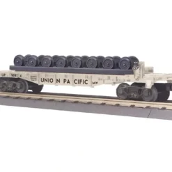 MTH 30-76365 O Gauge Union Pacific RailKing Flat Car with Wheel Set #90934 - Model Train Junction: Quality Parts and Art Supplies