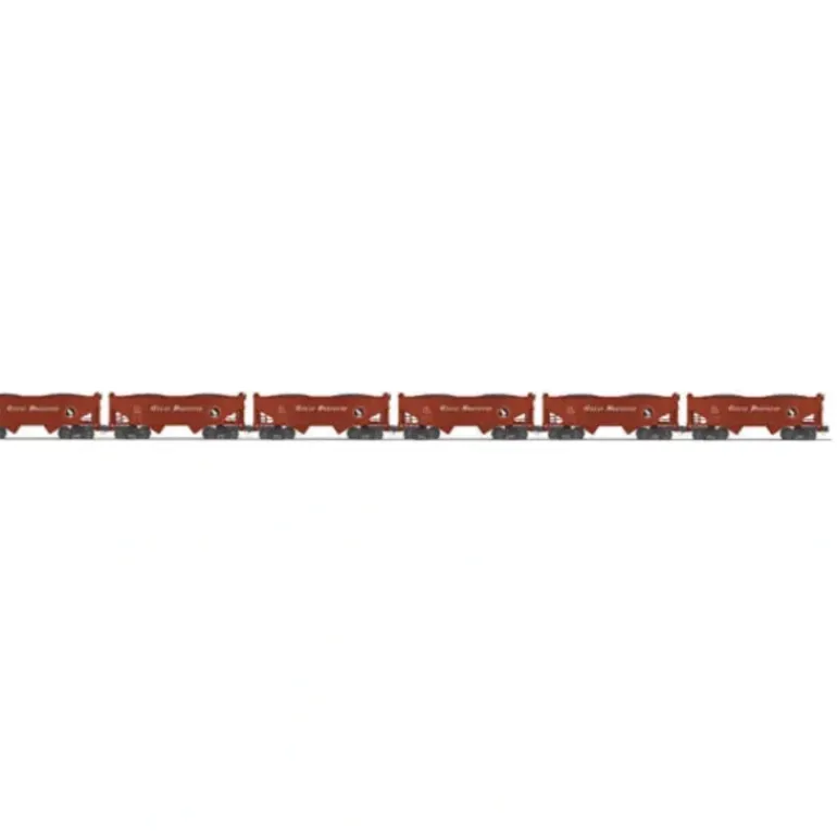 MTH 20-90559 O Great Northern 2-Bay Offset Hopper Car Set (Set of 6) - Model Train Junction: Quality Parts and Art Supplies