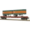 MTH 20-98754 O Great Northern Flat Car with 2 PUP Trailers - Model Train Junction: Quality Parts and Art Supplies