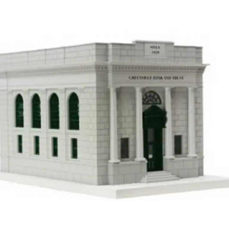 MTH 30-90349 O Greenville Bank & Trust w/Coin Slot - Model Train Junction: Quality Parts and Art Supplies