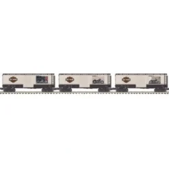 MTH 20-90228 O Harley-Davidson Premier Box Car Set (Set of 3) - Model Train Junction: Quality Parts and Art Supplies