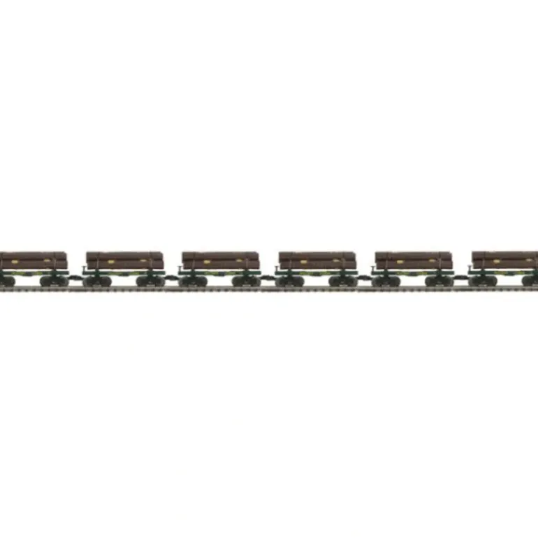 MTH 20-90594 O HillCrest Skeleton Flat Car Set with Log Load (Set of 6) - Model Train Junction: Quality Parts and Art Supplies