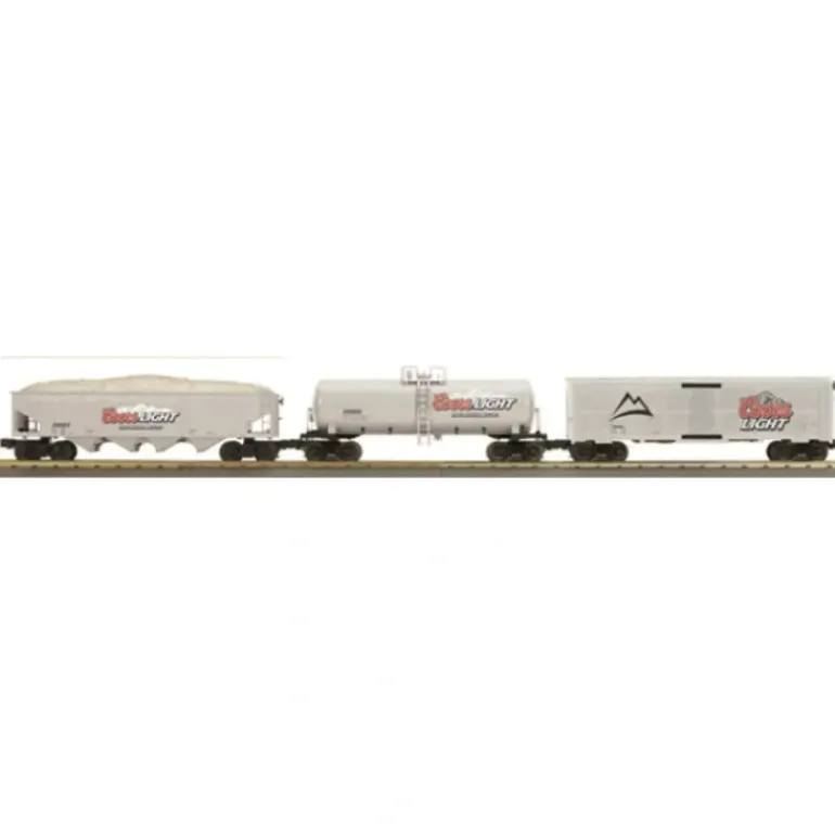 MTH 30-7044 O MCG - Coors Light RailKing Freight Car Set (Set of 3) - Model Train Junction: Quality Parts and Art Supplies