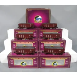 MTH 20-90455 O New York Centra Fish Belly Hopper Car Set (Set of 6) - Model Train Junction: Quality Parts and Art Supplies