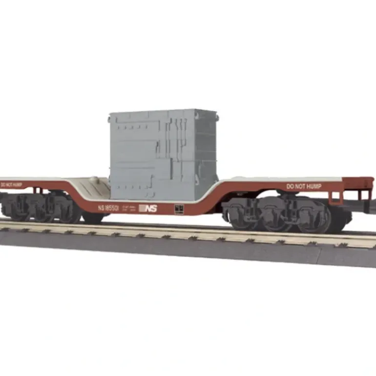MTH 30-76346 O Norfolk Southern Depressed Flatcar w/ Transformer Load #185501 - Model Train Junction: Quality Parts and Art Supplies