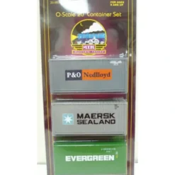 MTH 20-95063 O Scale Maersk/P&O/Evergreen 20' Container Set - Model Train Junction: Quality Parts and Art Supplies