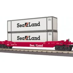 MTH 30-76623 O Sea Land Husky Stack Intermodal Well Car w/ Load 3-Rail #7128 LN/Box - Model Train Junction: Quality Parts and Art Supplies