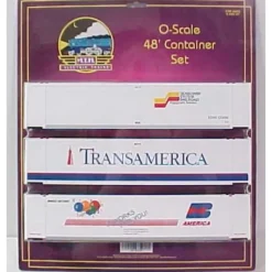 MTH 20-95039 O Seaboard/Trans A/BN 48' Container Set (Set of 3) - Model Train Junction: Quality Parts and Art Supplies