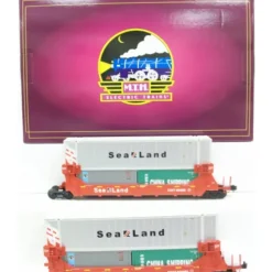 MTH 20-90480 O Sealand 2-Car Twin Stack Container Set - Model Train Junction: Quality Parts and Art Supplies