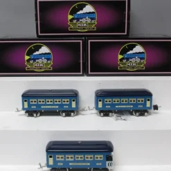 MTH 10-8503 O Two-Tone Blue 600 Series Passenger Car Set (Set of 3) - Model Train Junction: Quality Parts and Art Supplies