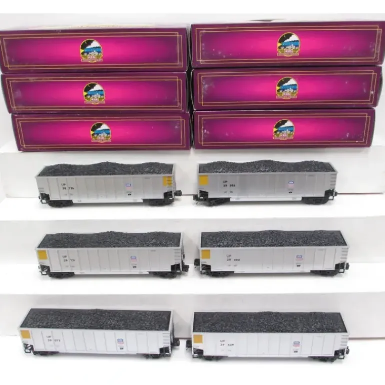 MTH 20-90425 O Union Pacific Coalporter Hopper Car Set (Set of 6) - Model Train Junction: Quality Parts and Art Supplies