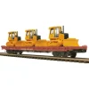 MTH 20-98640 O Western Maryland 60 Flat Car with 3 John Deere 650H Bull Dozers - Model Train Junction: Quality Parts and Art Supplies