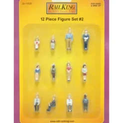 MTH 30-11029 O Women, Men, Children Standing & Seated Figure Set #2 (Set of 12) - Model Train Junction: Quality Parts and Art Supplies