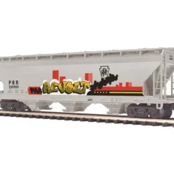 MTH 20-97699 PRR 3-Bay Centerflow Hopper w/Grafitti - Model Train Junction: Quality Parts and Art Supplies