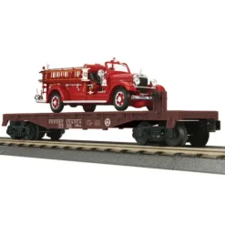 MTH 30-76402 PRR Flatcar w/35 Mack Type 75BX Fire Truck - Model Train Junction: Quality Parts and Art Supplies