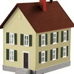 MTH 30-90337 Row House #1 Tan w/Green Shutters - Model Train Junction: Quality Parts and Art Supplies