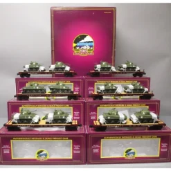 MTH 20-90433 Santa Fe 60 Flat Car Set with Sherman Tanks - Model Train Junction: Quality Parts and Art Supplies