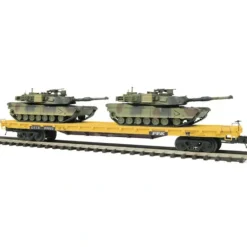 MTH 20-98603 TTX 60' Flat Car with 2M1A Abrams Tanks - Model Train Junction: Quality Parts and Art Supplies