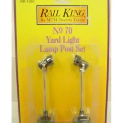 MTH RK-1060 O #70 Black Yard Light Lamp Post Set (Pack of 2) - Model Train Junction: Quality Parts and Art Supplies