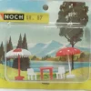 Noch 87 Outdoor Decor Set - Table, Chairs, & Umbrellas - Model Train Junction: Quality Parts and Art Supplies