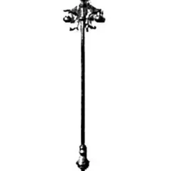 Plastruct 94802 HO 7/16" x 1-7/8" 1800's Parkway Lamps (Pack of 4) - Model Train Junction: Quality Parts and Art Supplies