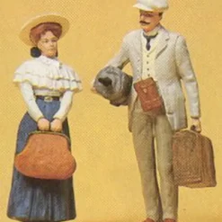 Preiser 45052 G Travelling Couple Figures (Set of 2) - Model Train Junction: Quality Parts and Art Supplies