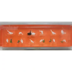 Preiser 14167 HO Animals Ducks, Geese & Swans Figures (Set of 16) - Model Train Junction: Quality Parts and Art Supplies