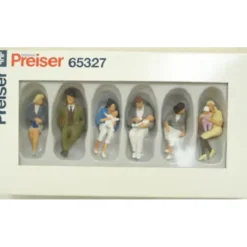 Preiser 65327 O Seated People Figures (Set of 6) - Model Train Junction: Quality Parts and Art Supplies