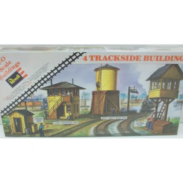 Revell H-988 HO Trackside Buildings Kit (Set of 4) - Model Train Junction: Quality Parts and Art Supplies