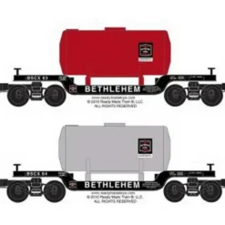 RMT 965194 Bethlehem Steel/Steelton Depressed Center Flat Cars (Pack of 2) - Model Train Junction: Quality Parts and Art Supplies