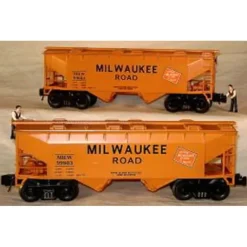 RMT 96316 Milwaukee Road 2-Bay Covered Hopper (Set of 2) - Model Train Junction: Quality Parts and Art Supplies