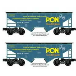 RMT 96393 O 2-Bay Cvd. Hopper Pride of Newark Beer/2pk - Model Train Junction: Quality Parts and Art Supplies