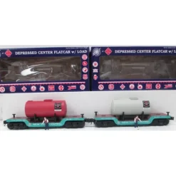 RMT 96521 O New York Central Depressed Flatcar (Set of 2) - Model Train Junction: Quality Parts and Art Supplies