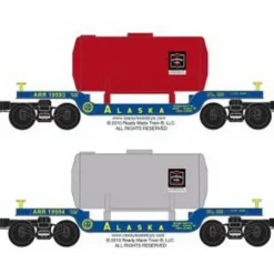 RMT 96533 O 3-Rail Alaska Depressed Center Flat Car (Set of 2) - Model Train Junction: Quality Parts and Art Supplies