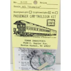 Tomar Industries 121 Champion Lighted Rect Tailsign Kit - Model Train Junction: Quality Parts and Art Supplies