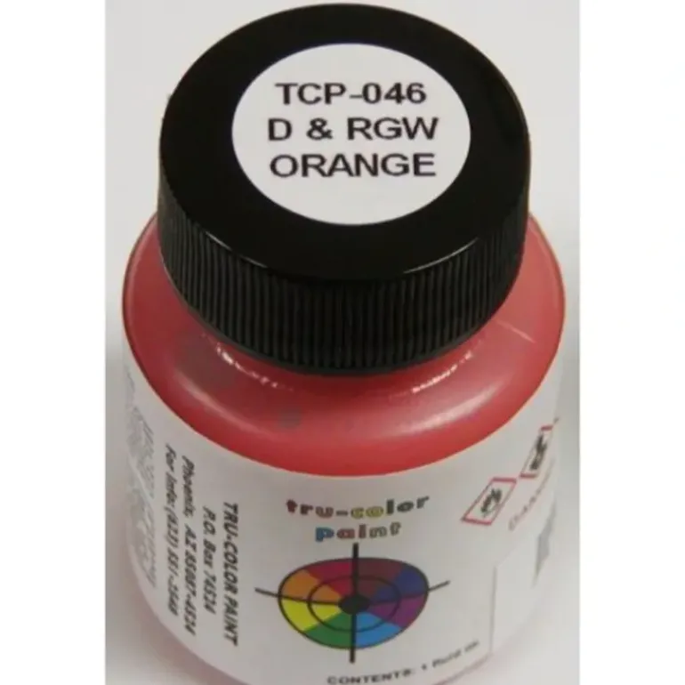 Tru-Color Paint, TCP-046, Airbrush Ready, Rio Grande Orange, 1 oz - Model Train Junction: Quality Parts and Art Supplies